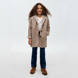 Mayoral Girls Tan Wool Coat | Size 16